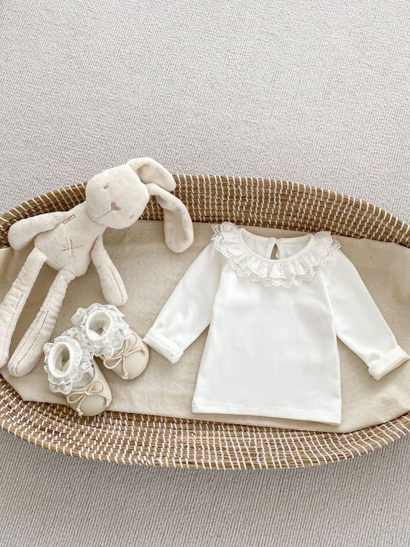 Arrival Autumn Baby Girls Long Sleeves Simple Top and Floral Print Overalls Onesies Clothing Set-1