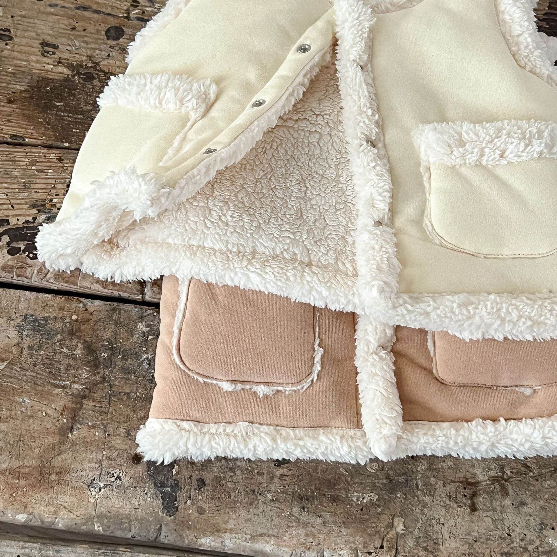 Infant Baby Two Kinds Thickened Knit Cardigan-4