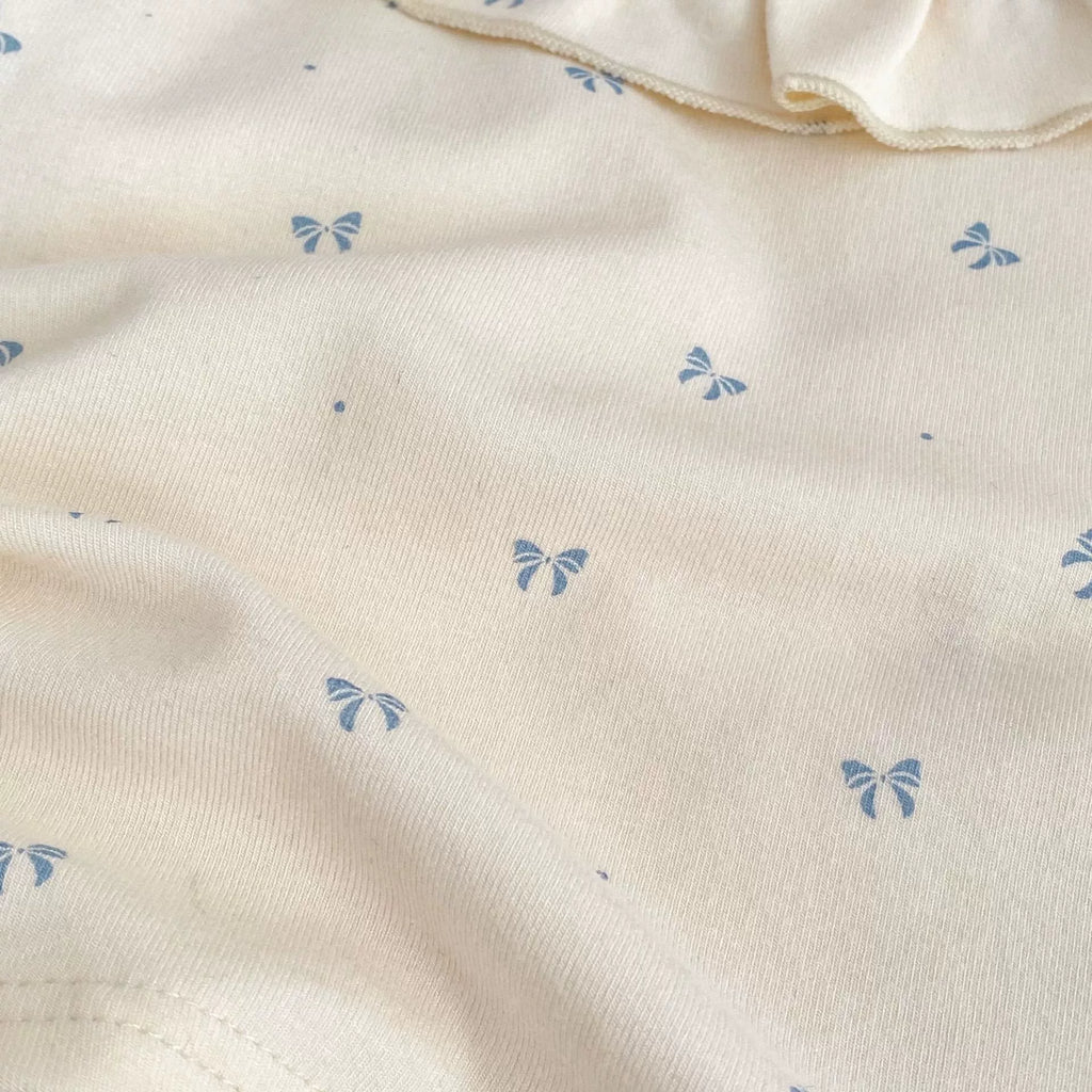 Spring and Autumn Baby Kids Girls Butterfly-bows Pattern Long Sleeves Beige Top and Sleeveless Onesies Overalls Clothing Set-1